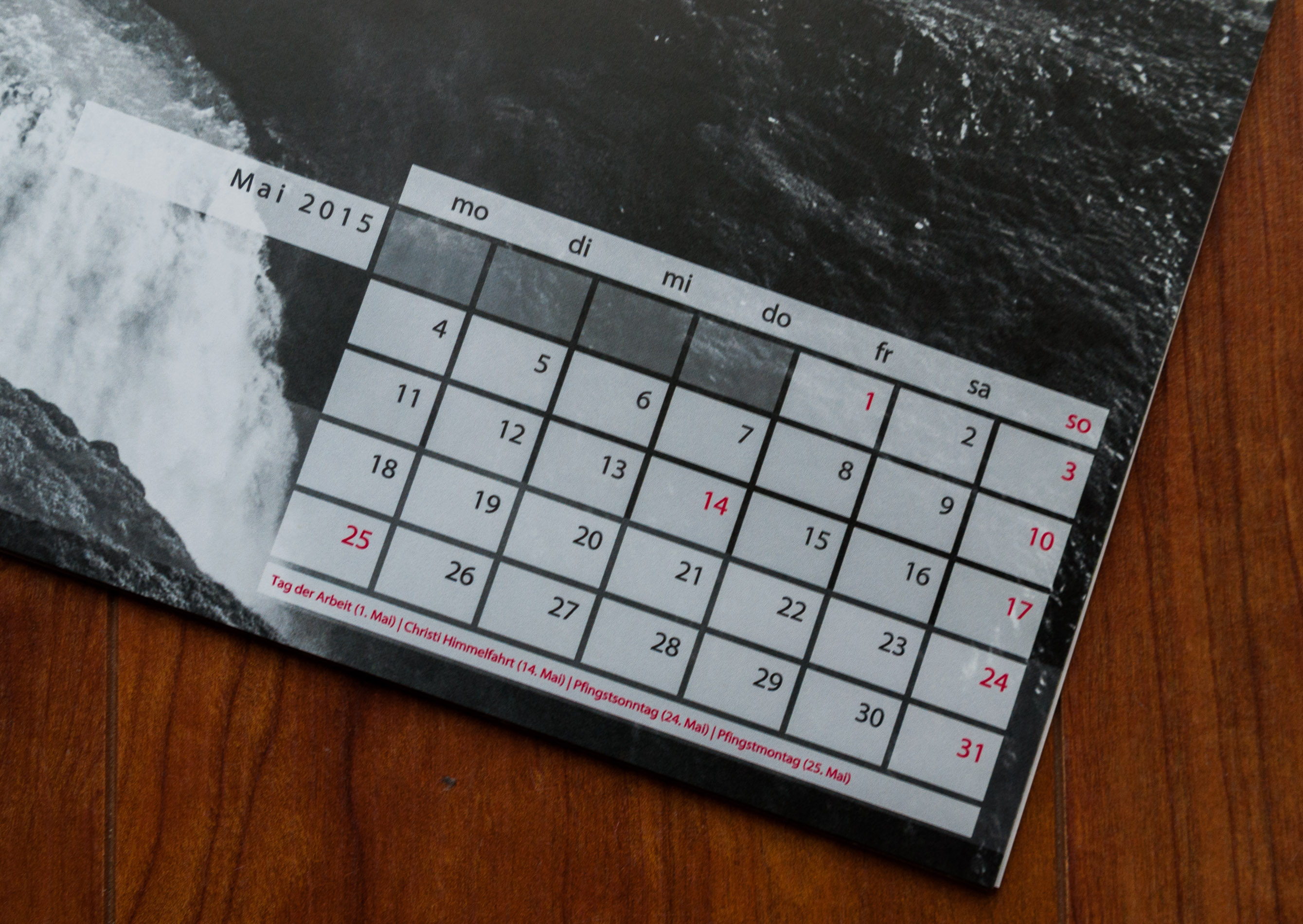 Kalendarium mit Feiertagen