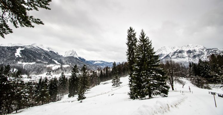 Schnee in Garmisch-Partenkirchen
